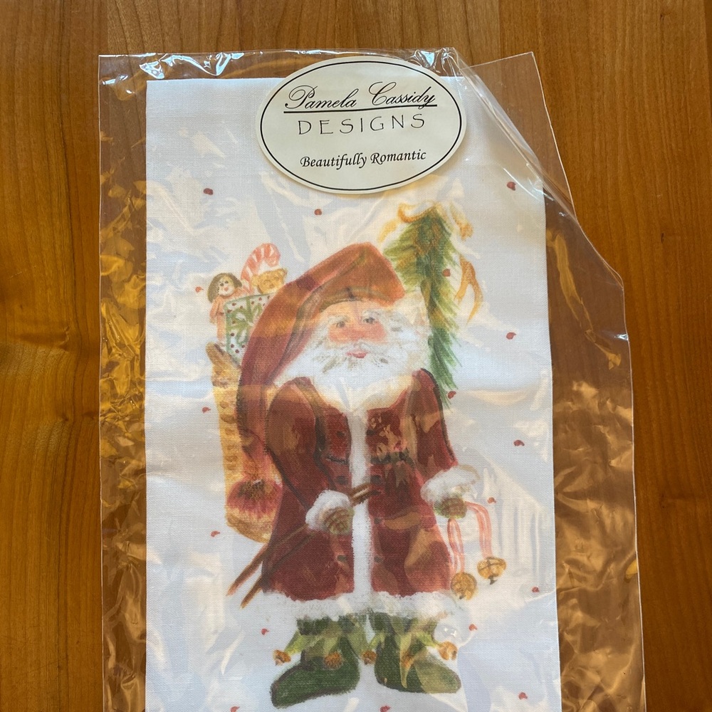 Hand Painted Cotton Holiday Guest Towel